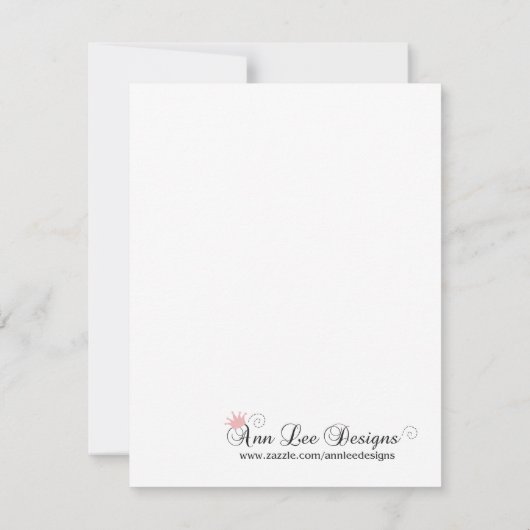 4x5日付カード熱帯の花を白に保存 招待状 (裏面)