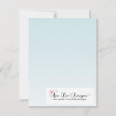 4x5日付カード熱帯花を青いOmbに保存 招待状 (裏面)