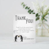 4x5生命Graの平らなサンキューカードのペンギンの仲間 サンキューカード (スタンド正面)