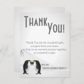 4x5生命Graの平らなサンキューカードのペンギンの仲間 サンキューカード (正面/裏面)