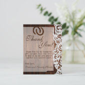4x5納屋木の平らなサンキューカードの馬の靴 サンキューカード (スタンド正面)