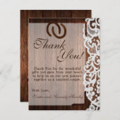 4x5納屋木の平らなサンキューカードの馬の靴 サンキューカード (正面/裏面)