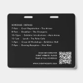 4x5 イベント バッジ | 出展者パス ブラック バッジ (裏面)