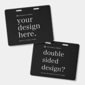 4x5 バッジ ID カード | カスタムデザインネームバッジ (正面&裏面)