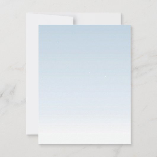 4x5 フラット ありがとうカード クリスタル スノーフレーク 冬 招待状 (裏面)