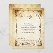 4x5 フラット ありがとうカード ヴィンテージ式 指輪交換 招待状 (正面/裏面)