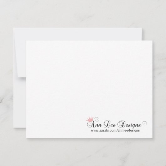 4x5 結婚式予告カード - ブラックダマスク&レッドクリムソン セーブザデート (裏面)