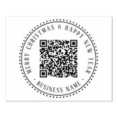 4X5 Business QR Code Christmas Holiday ラバースタンプ (インプリント)