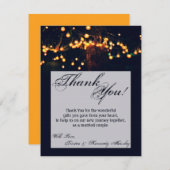 4x5 FLATサンキューカードオークツリーString Lights Nig サンキューカード (正面/裏面)