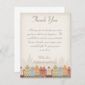 4x5 FLATサンキューカードオールドタウンクリスマス 招待状 (正面/裏面)