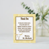 4x5 FLATサンキューカードカウボーロデオステアスカルT サンキューカード (スタンド正面)