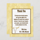 4x5 FLATサンキューカードカウボーロデオステアスカルT サンキューカード (正面/裏面)