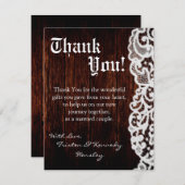 4x5 FLATサンキューカードカントリーダークバーンウッドラック サンキューカード (正面/裏面)