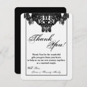 4x5 FLATサンキューカードクリスタルシャンデリアグリッツ サンキューカード (正面/裏面)