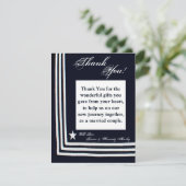 4x5 FLATサンキューカードネイビーサマードレスブルー サンキューカード (スタンド正面)