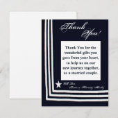 4x5 FLATサンキューカードネイビーサマードレスブルー サンキューカード (正面/裏面)