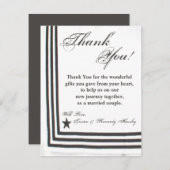 4x5 FLATサンキューカードネイビーサマードレスホワイトU サンキューカード (正面/裏面)