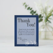 4x5 FLATサンキューカードネイビーブルーダブルバイク サンキューカード (スタンド正面)