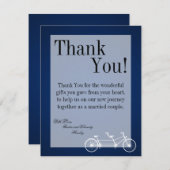 4x5 FLATサンキューカードネイビーブルーダブルバイク サンキューカード (正面/裏面)