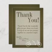 4x5 FLATサンキューカードブラウンダブルバイク サンキューカード (正面/裏面)