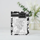 4x5 FLATサンキューカードブラック&ホワイトフィリグリー サンキューカード (スタンド正面)