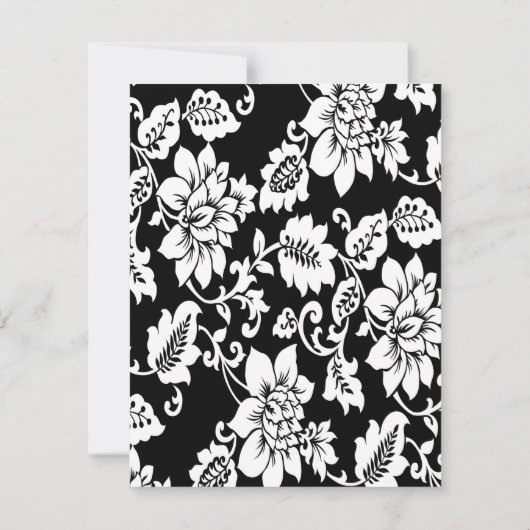 4x5 FLATサンキューカードブラック&ホワイトフィリグリー サンキューカード (裏面)