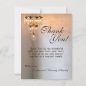 4x5 FLATサンキューカードメイスンジャシャンデリアキャンドル サンキューカード (正面)