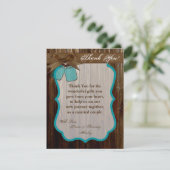 4x5 FLATサンキューカードメイスンジャーイニシャル 素朴 サンキューカード (スタンド正面)