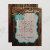 4x5 FLATサンキューカードメイスンジャーイニシャル 素朴 サンキューカード (正面/裏面)