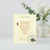 4x5 FLATサンキューカード黄色とレディーバグ サンキューカード (スタンド正面)