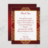 4x5 Ganeshaかヒンズー教の赤いSpi平らなサンキューカードの主 サンキューカード (正面/裏面)