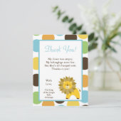 4x5 Lion Safari Zo平らなサンキューカードのジャングル王 サンキューカード (スタンド正面)