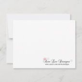 4x5 Save the Date カード - ブラック ダマスク & ホット ピンク (裏面)