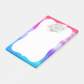 4x6のメモ帳の机から ポストイット (アングル)