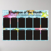 4x6の写真の月のディスプレイのスター従業員 ポスター (正面)