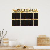 4x6の写真の月のディスプレイのスター従業員 ポスター (キッチン)