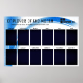 4x6の写真の月表示の技術従業員 ポスター (正面)