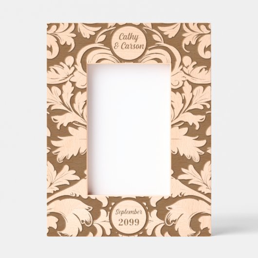 4x6はっきりしたボタニ離れカル文字カスタム付き レーザー彫刻フレーム (正面)