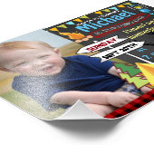 4x6キャンプ最初の誕生日の写真の招待鹿 フォトプリント            (角)