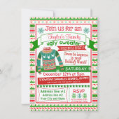 4x6クリスマスのパーティの招待状カード醜いセーター 招待状 (正面)