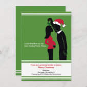 4x6クリスマスの妊娠告知カード-ママ シーズンカード (正面/裏面)