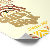 4x6ゲストブックボホウッドランドベア誕生日 ポスター (角)