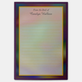 4x6ポスト・イットの机からのカラフルな紫色 ポストイット