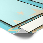 4x6写真の月表示の従業員 ポスター (角)