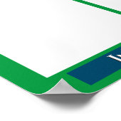 4x6写真の月表示の従業員 ポスター (角)