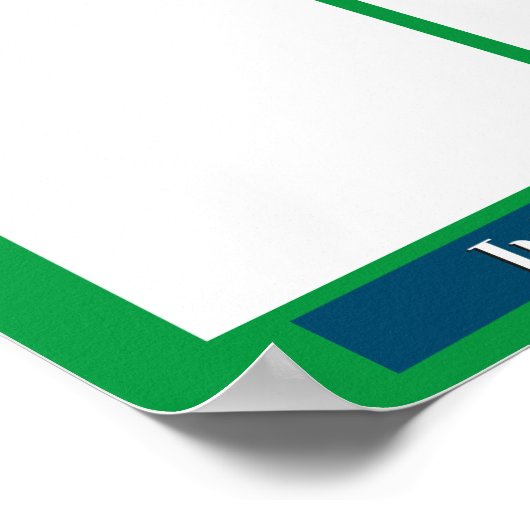 4x6写真の月表示の従業員 ポスター (角)