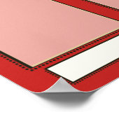 4x6写真の月表示の従業員 ポスター (角)