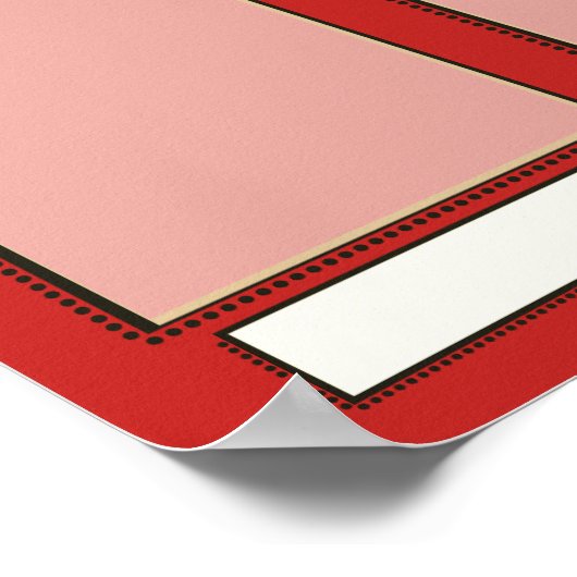 4x6写真の月表示の従業員 ポスター (角)