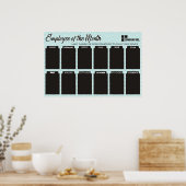 4x6写真の月表示の従業員 ポスター (キッチン)