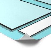 4x6写真の月表示の従業員 ポスター (角)